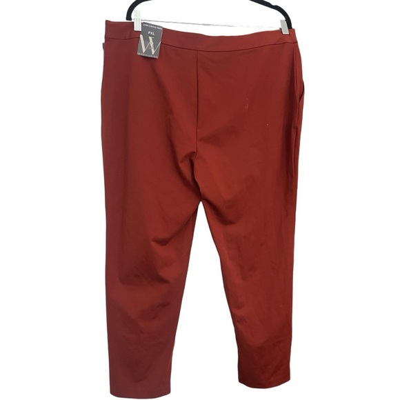 Worthington Womens Mid Rise Fit Ankle Ponte Pant, Size: PXL - Picture 3 of 7